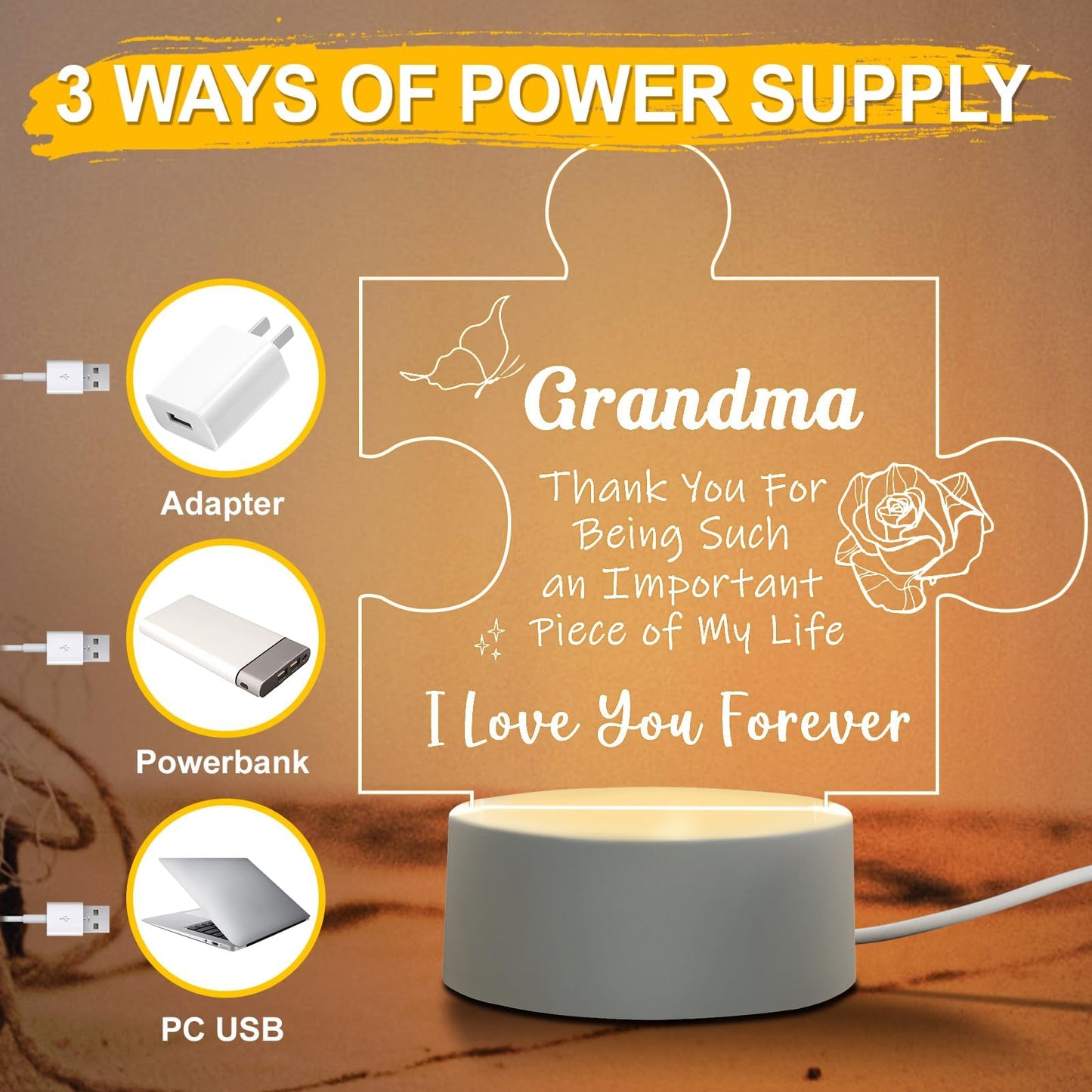 Grandma Jigsaw Puzzle Gift Light