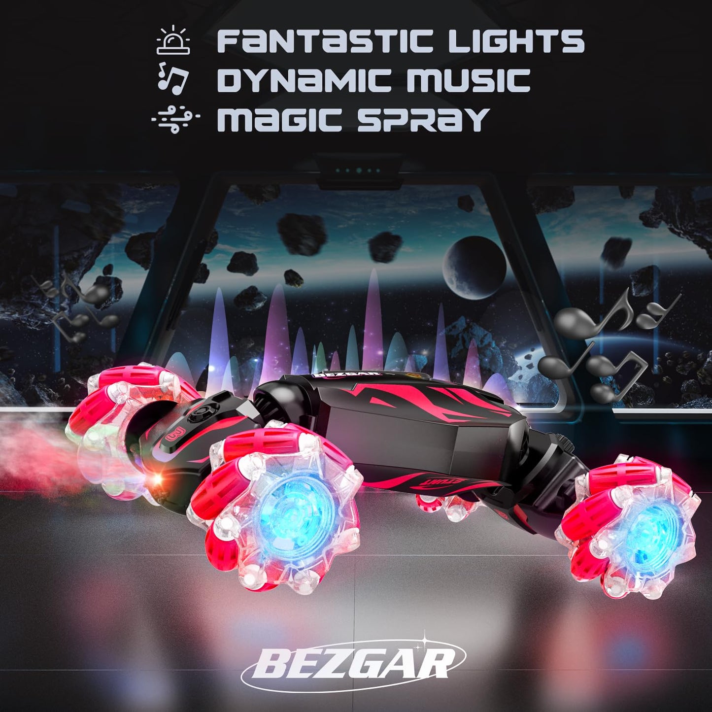 Gesture Sensing Remote Control Stunt Car with Lights, Sound & Smoke Effects