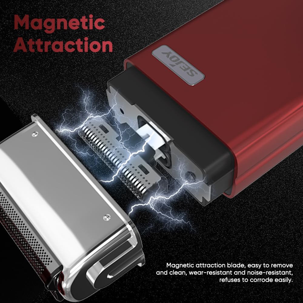 Red Portable Electric Razor for Men