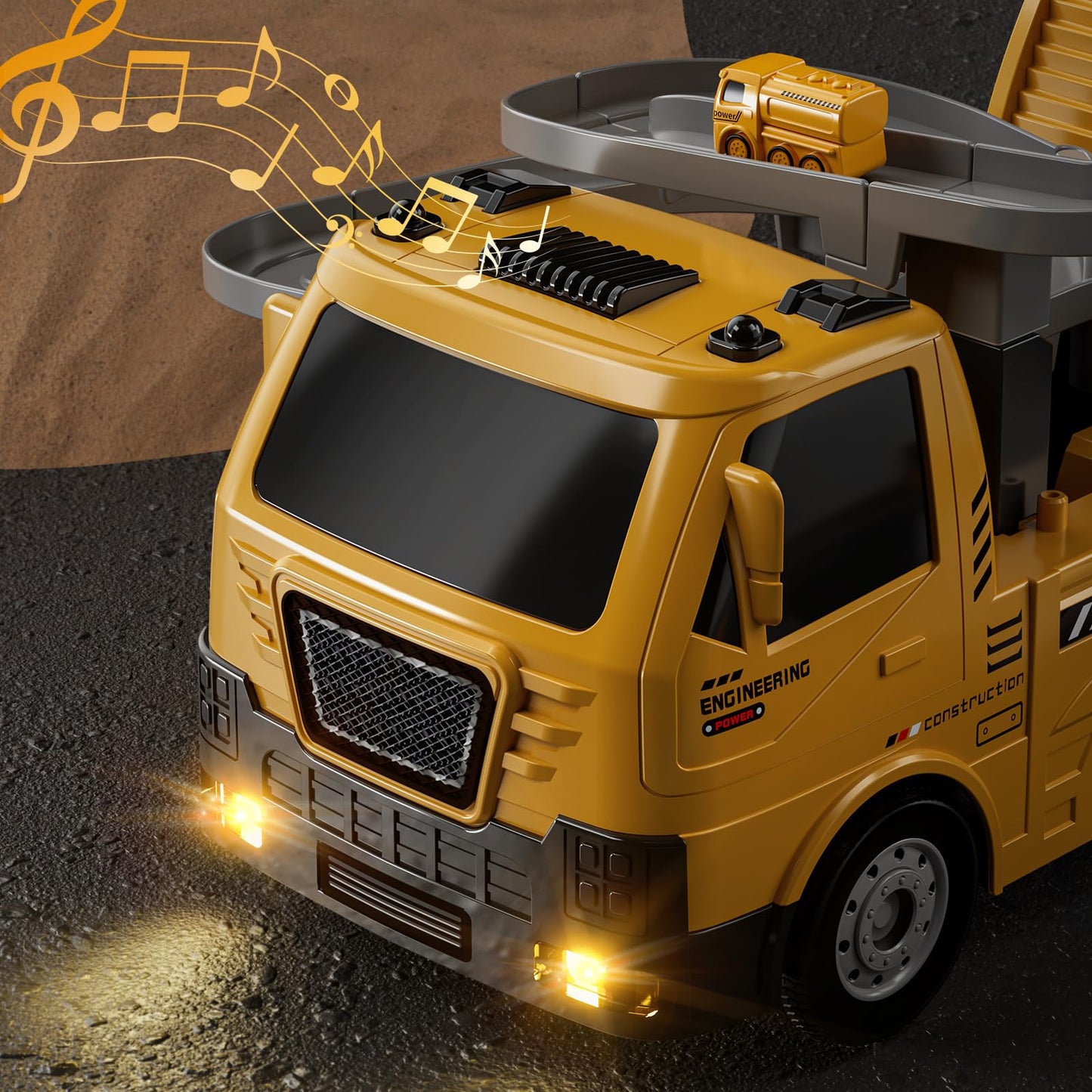 🚧👷 Engineering Crane & Construction Truck Playset with Race Tracks 👷🚧