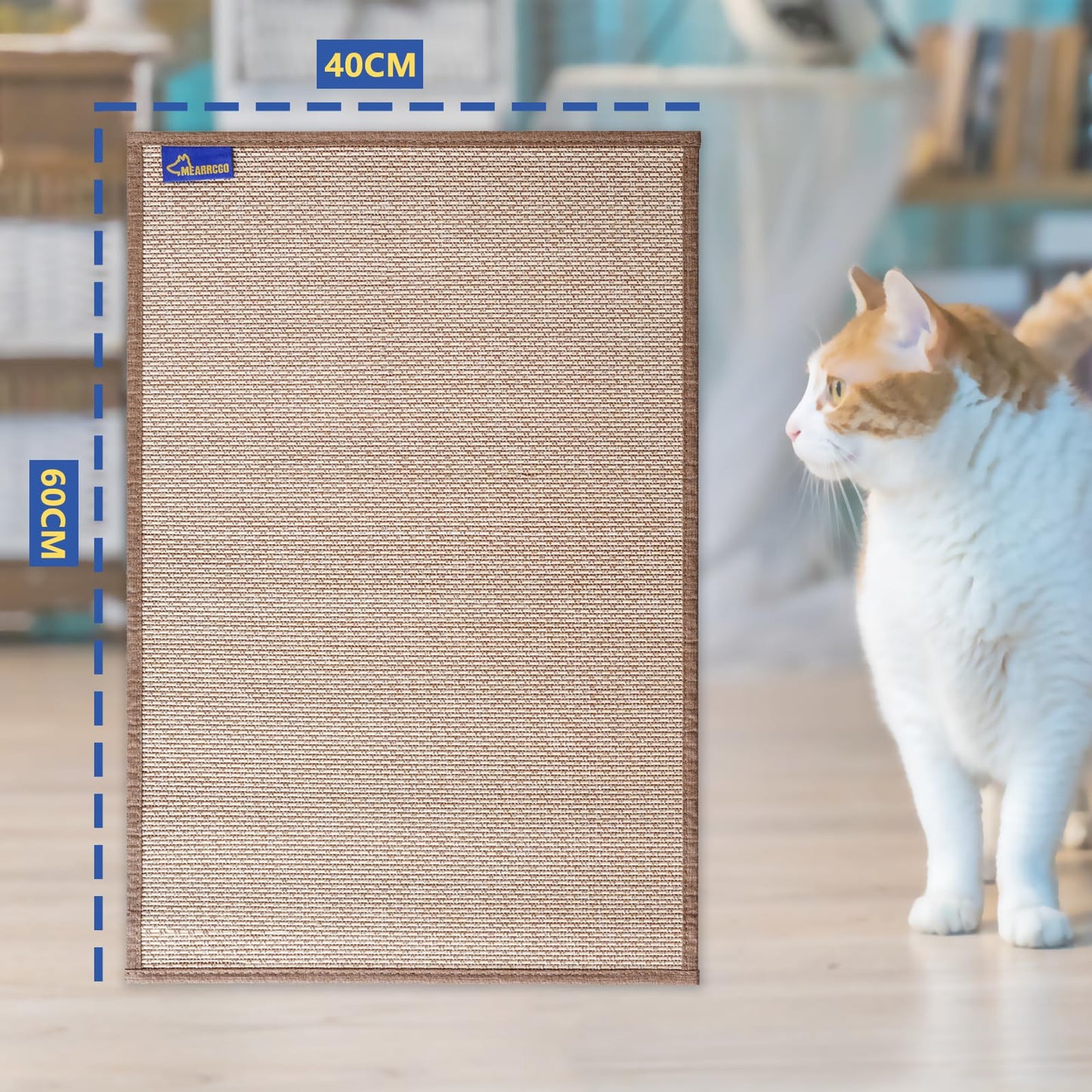 🐱🌿 2-Pack Bamboo Cat Scratcher Mat – 60x40cm 🌿🐱