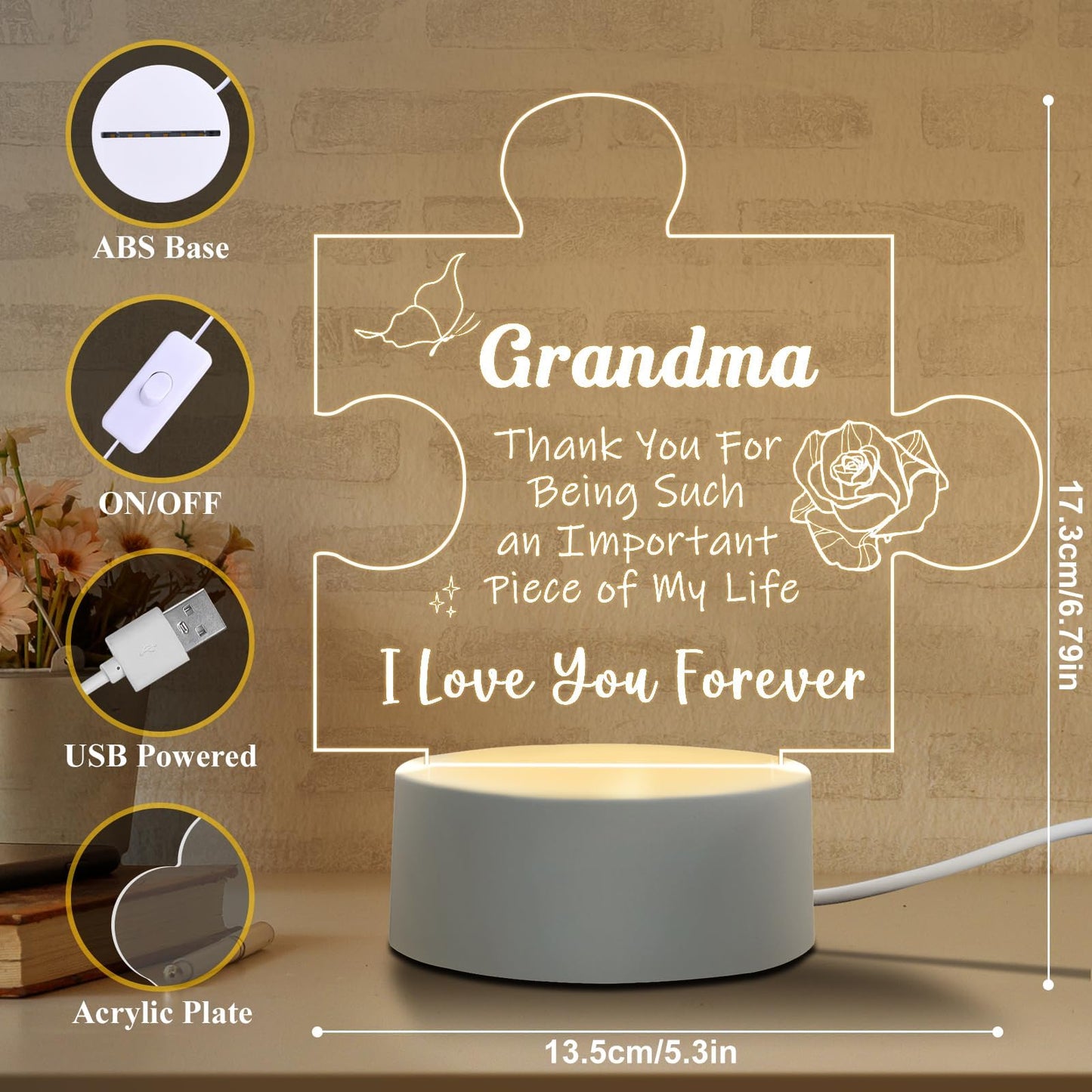 Grandma Jigsaw Puzzle Gift Light
