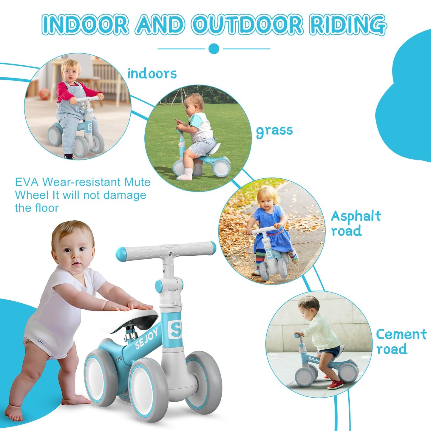 Adjustable Baby Balance Bike