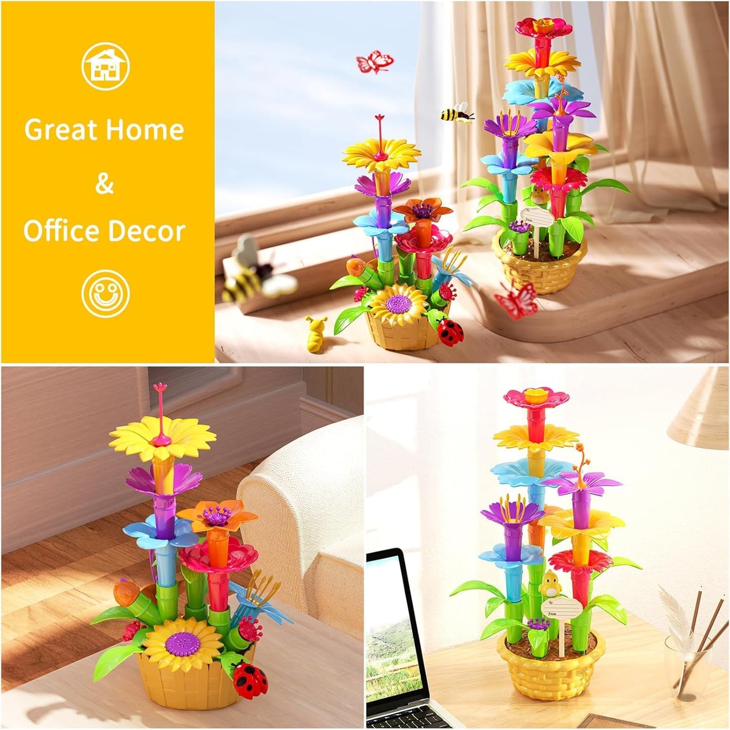 🌸 138pc Garden Building Blocks Play Set – STEM Educational Toy 🌸