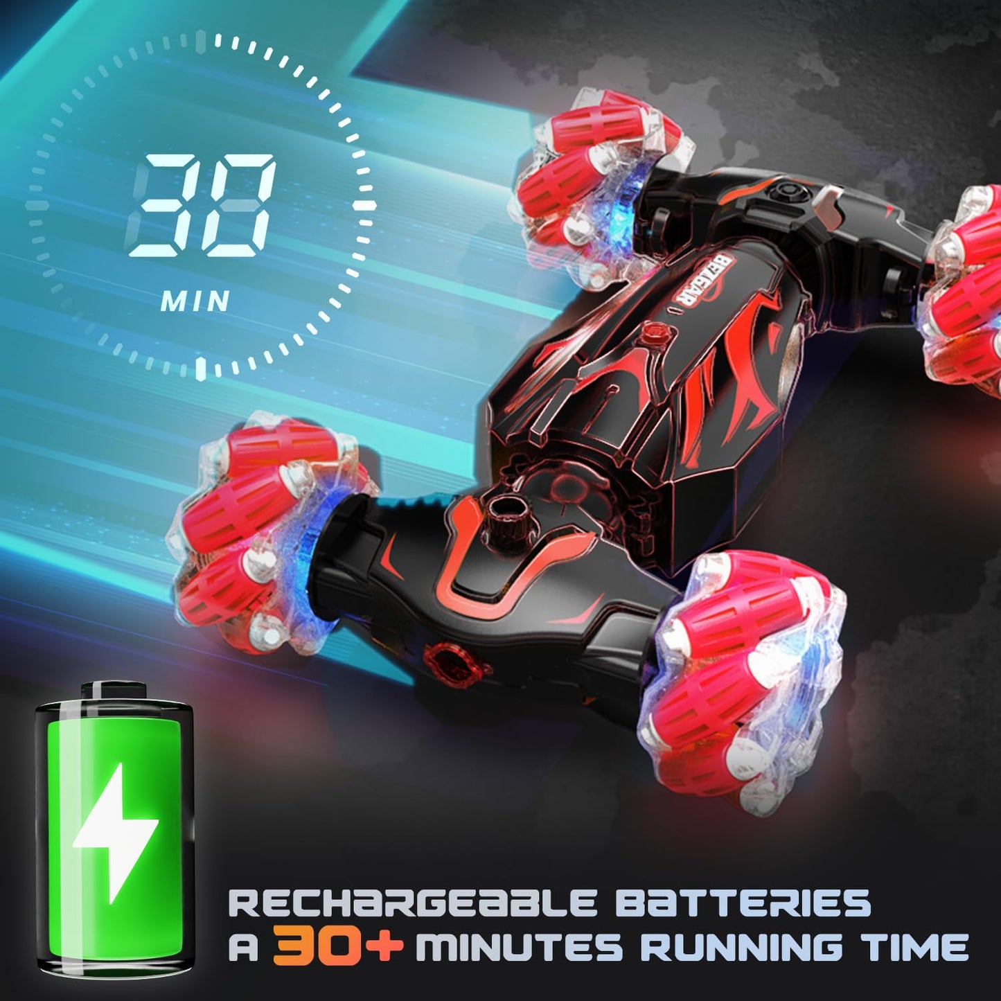 Gesture Sensing Remote Control Stunt Car with Lights, Sound & Smoke Effects