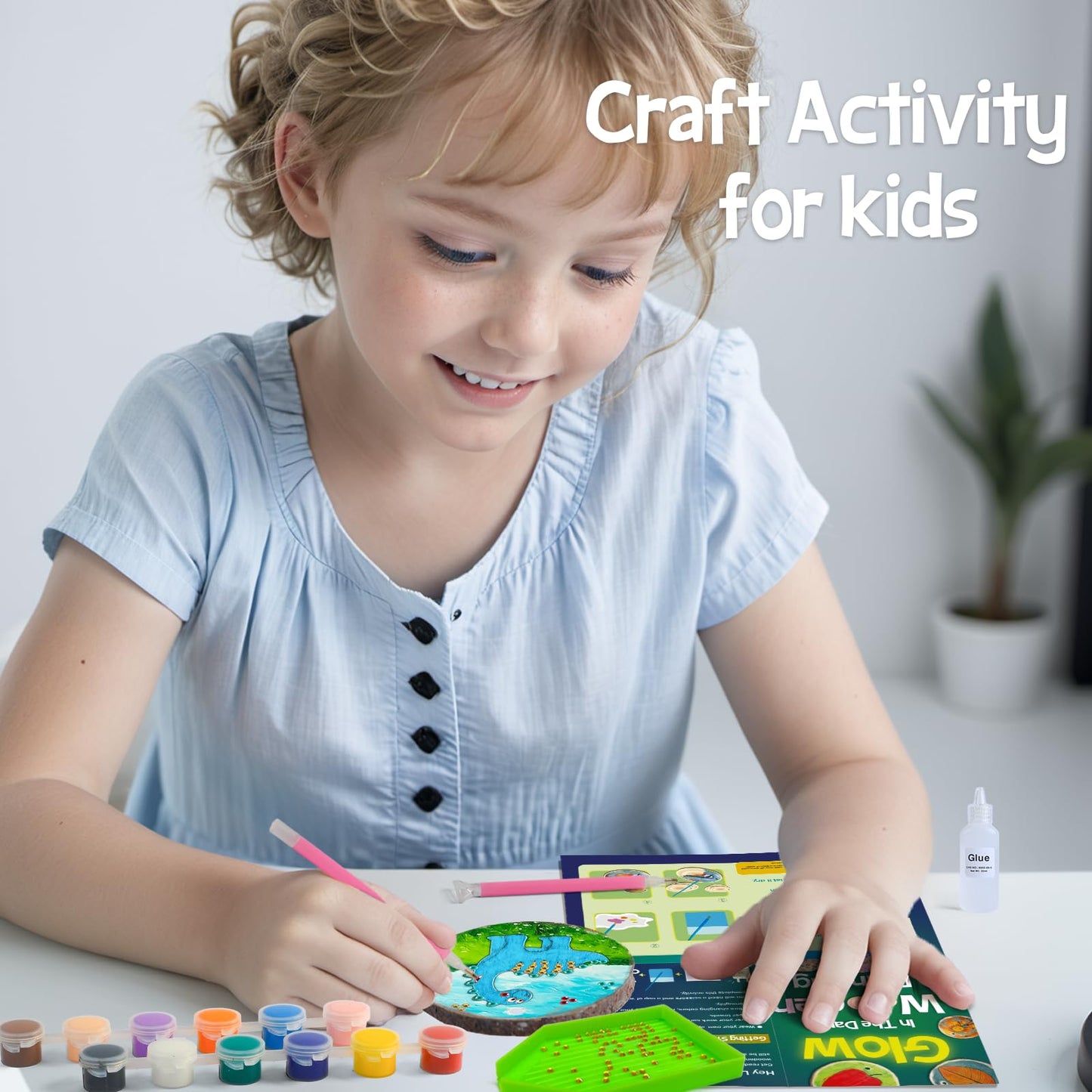 Glow in The Dark Wooden Painting Kit - Creative Arts & Crafts for Kids Age 6-12