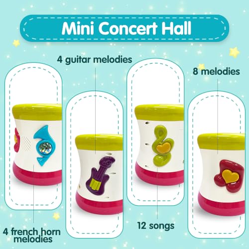 🥁 Two-Sided Baby Drum with Lights & Educational Sounds 🥁