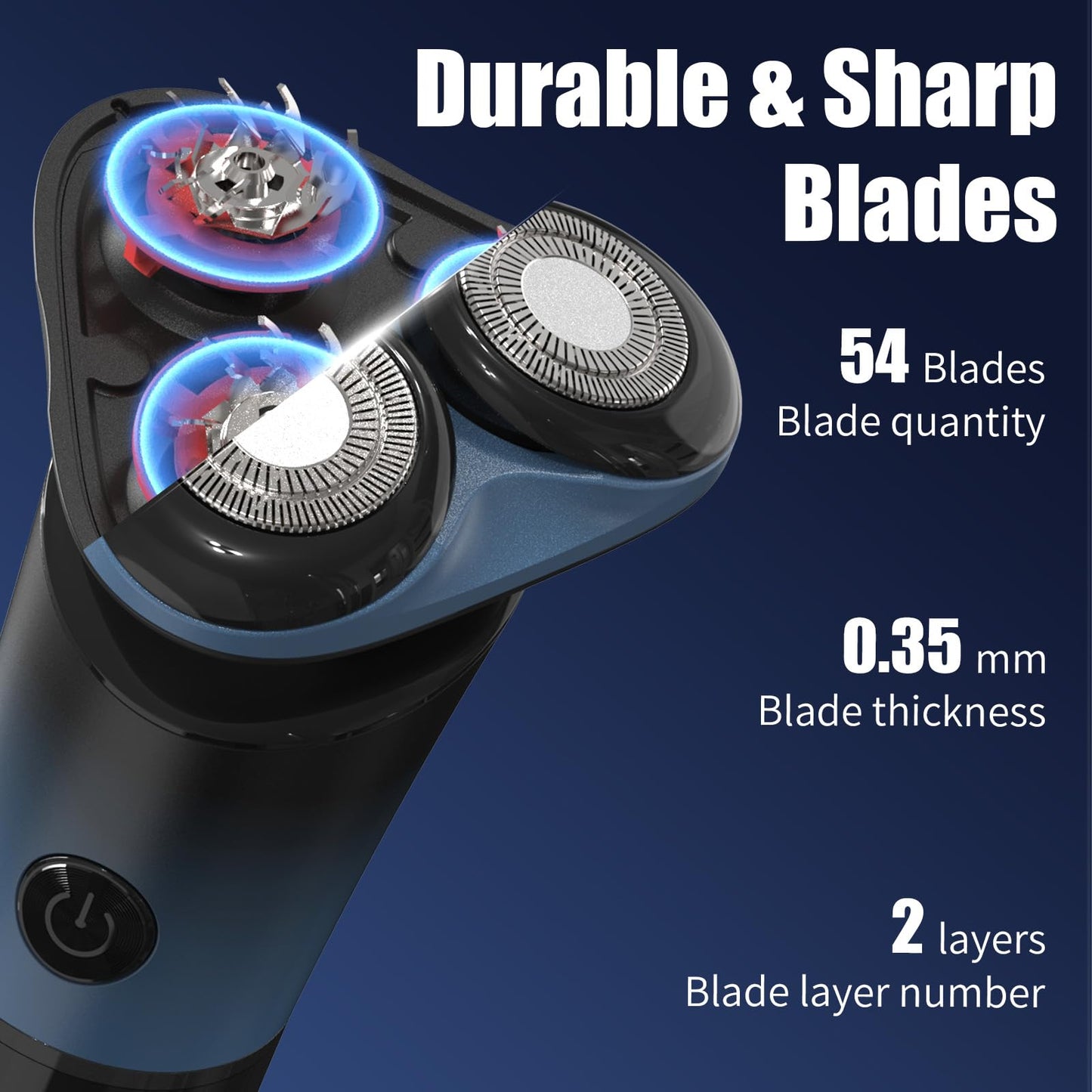 Electric Waterproof  Shaver for Men - Blue Skyline