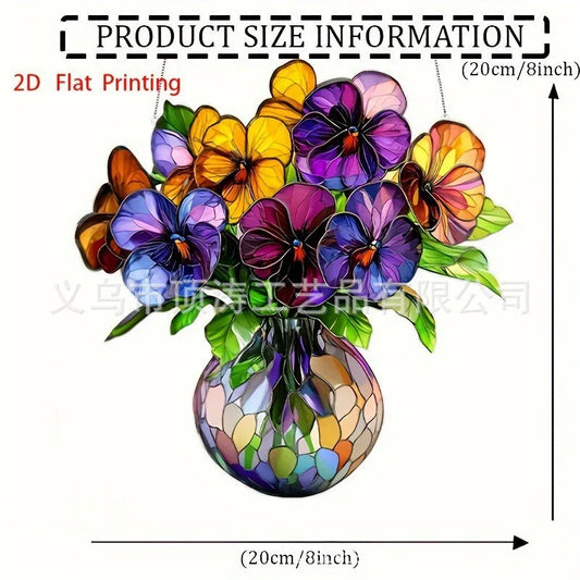 🌸 20*20 Petunias 2D Acrylic Suncatcher 🌸