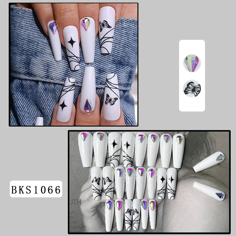 Bks1066 Butterfly Nail Tip [Jelly Glue]]