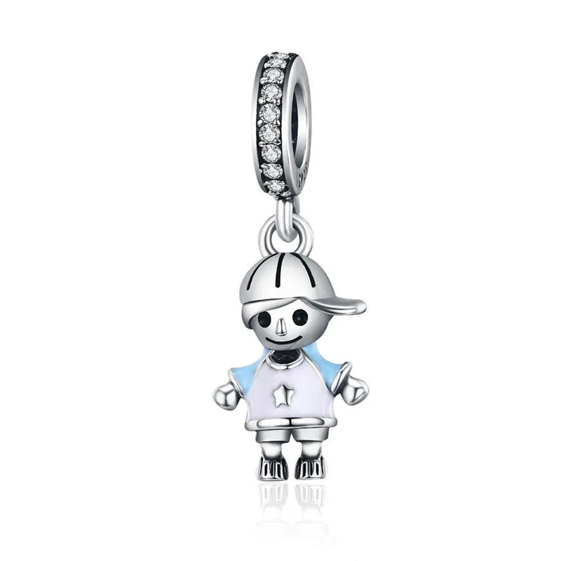 👦 Boy Alloy Shaped Charm 👦