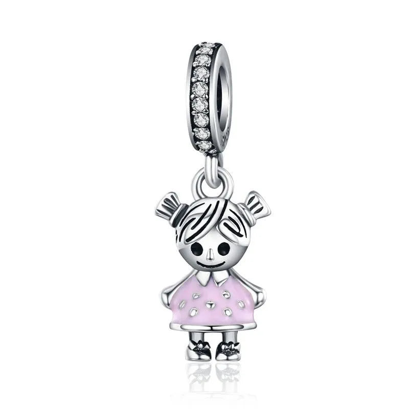 👧 Girl Alloy Shaped Charm 👧