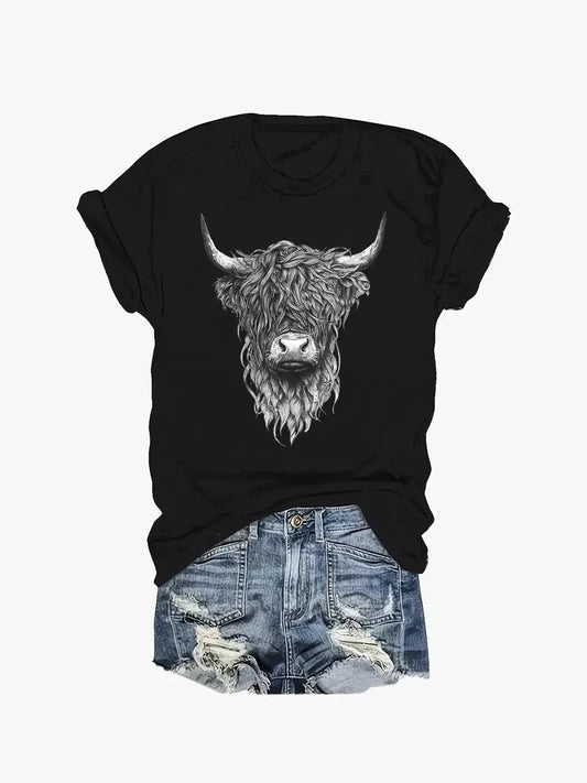 🐮  Black Highland Cow T-Shirt 🐮