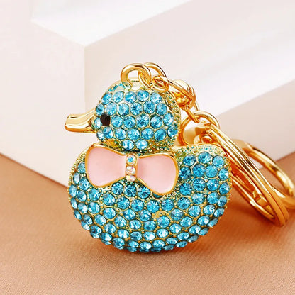 ✨🦆 Sparkly Diamante Rubber Ducky Bag Charm & Keyrings (Multiple Colour Choices!) 🦆✨