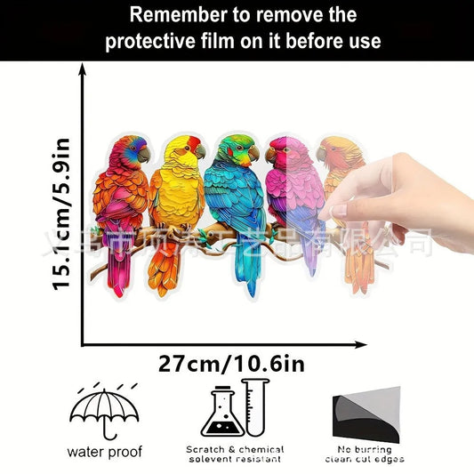 🦜 20*20 Parakeets 2D Acrylic Suncatcher 🦜