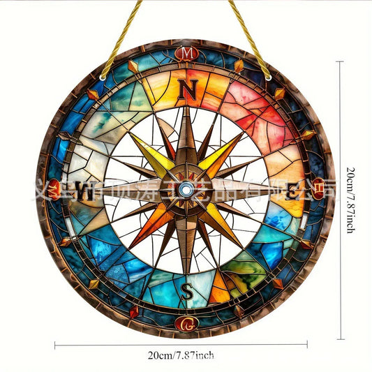 🧭 20*20 Compass 2D Acrylic Suncatcher 🧭