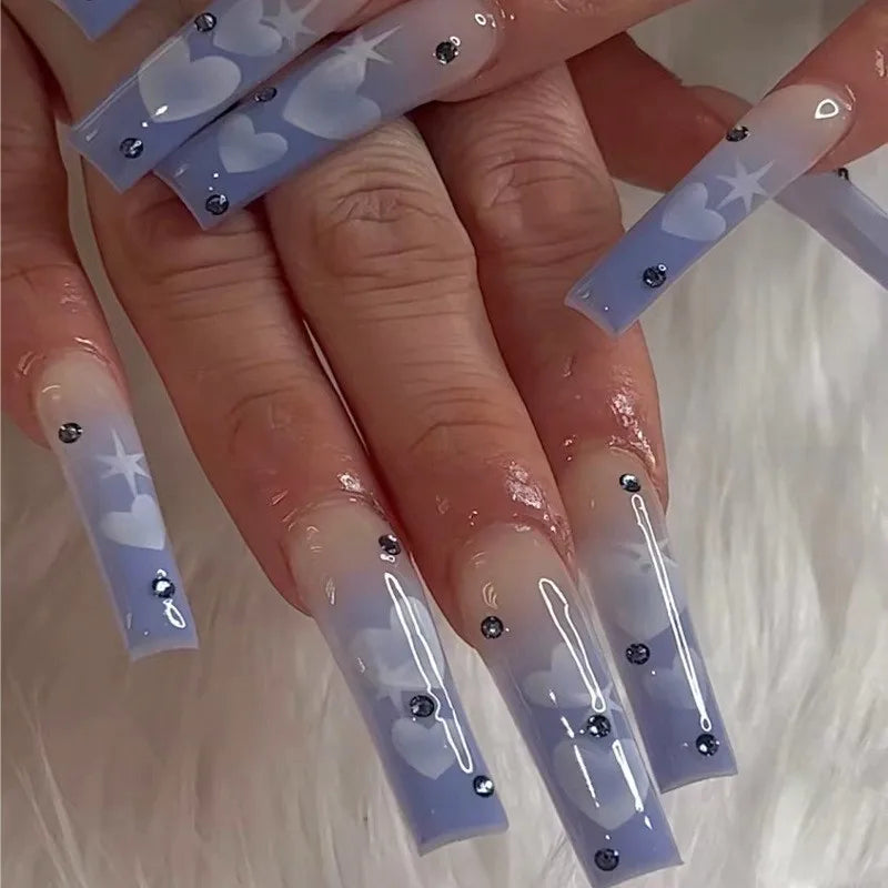 Lf501 Love Diamond Nail Tip|Jelly Glue Style
