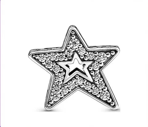 ⭐ Large Silver Diamante Star Charm ⭐