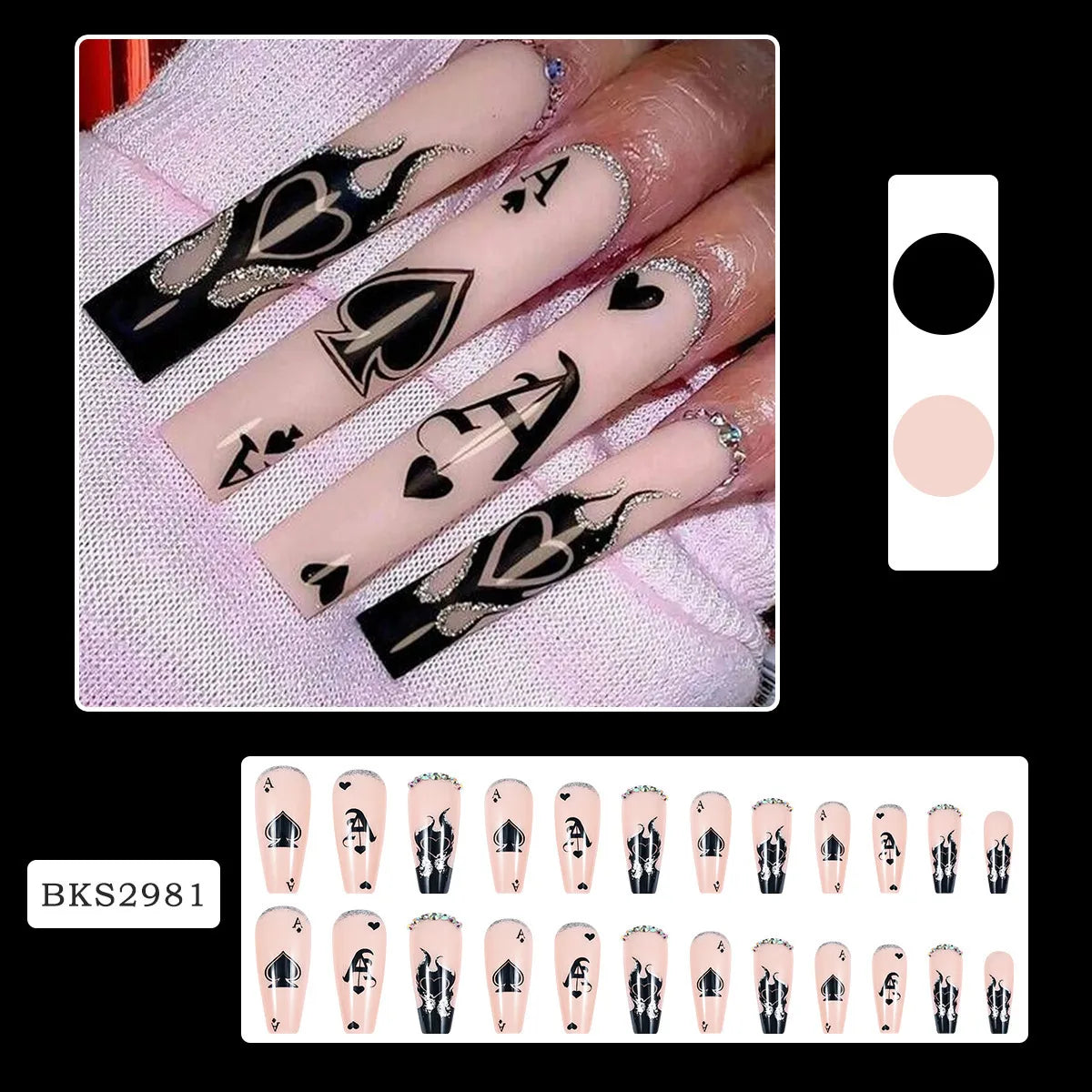 Bks2981 Diamond Black Peach a Manicure|Jelly Glue