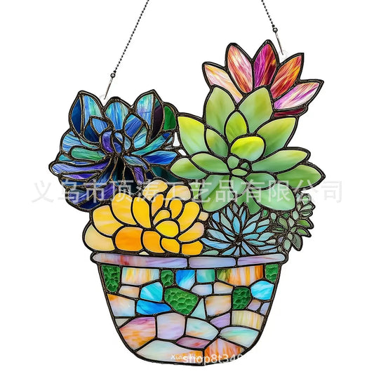 🌵 20*20 Succulents 2D Acrylic Suncatcher 🌵