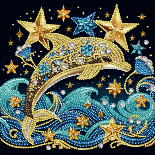 🐬 30*30 Dolphin Diamond Painting Kit - AB239 🐬