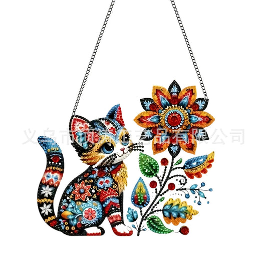 🐱🌻 20*20 Kitten & Sunflower 2D Acrylic Suncatcher 🌻🐱