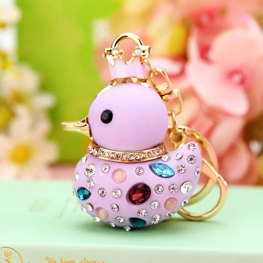 ✨🦆 Sparkly Diamante Rubber Ducky Bag Charm & Keyrings (Multiple Colour Choices!) 🦆✨