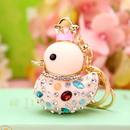 ✨🦆 Sparkly Diamante Rubber Ducky Bag Charm & Keyrings (Multiple Colour Choices!) 🦆✨