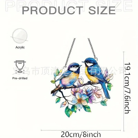 💙 20*20 Blue Tits 2D Acrylic Suncatcher 💙