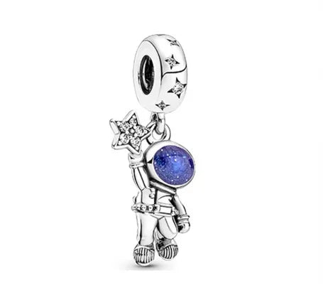 🌌 Silver & Blue Astronaut Charm 🌌
