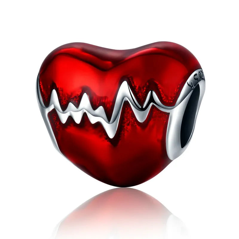 ❤️ Heartbeat Alloy Shaped Charm ❤️