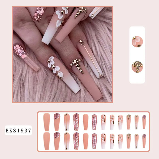 Bks1937 Glitter Gradient Camellia Wear Armor|Jelly Glue