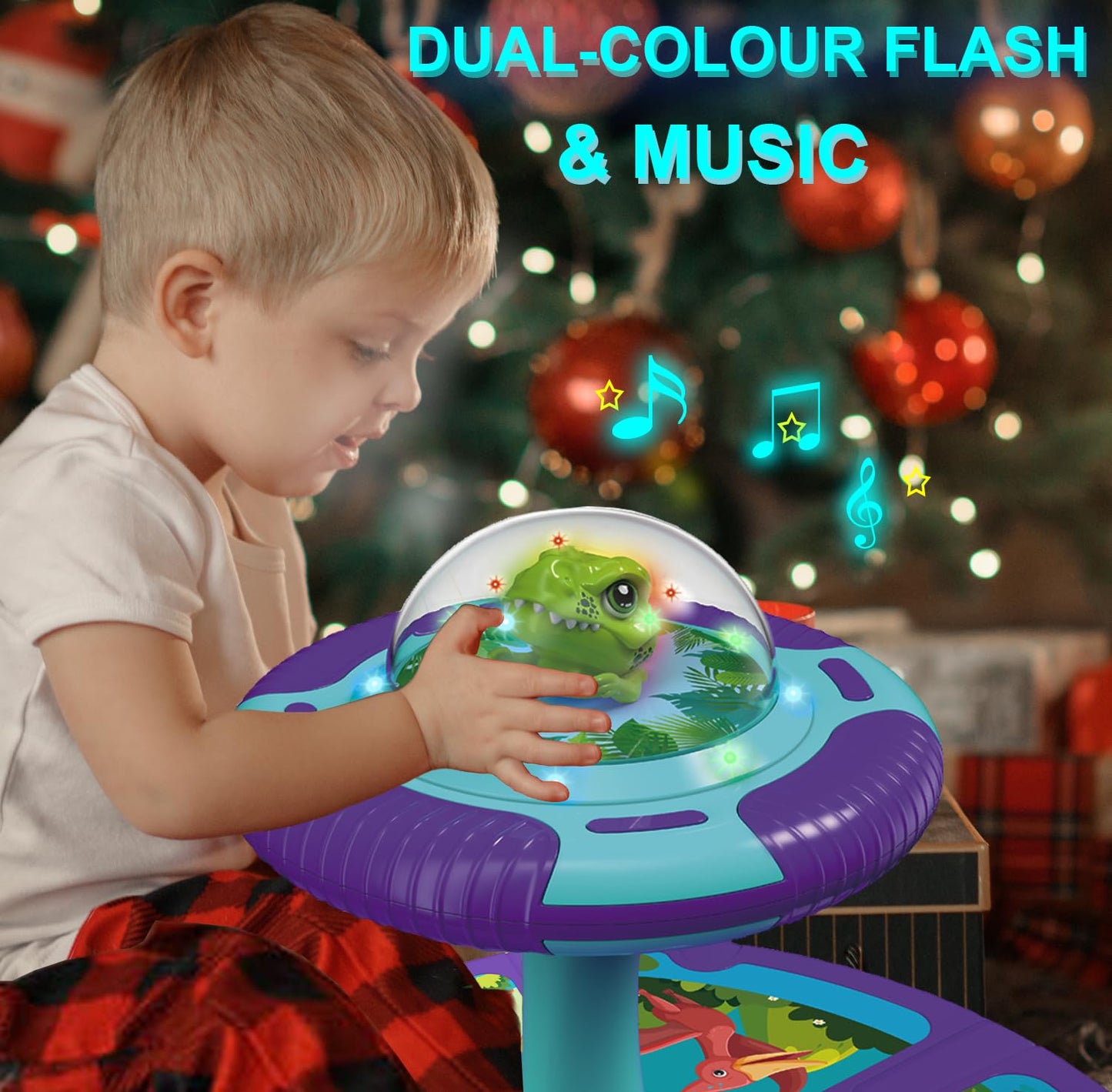 🦖  Toddler Dinosaur Sit & Spin Toy with 360° Rotation, Lights & Music  🦖