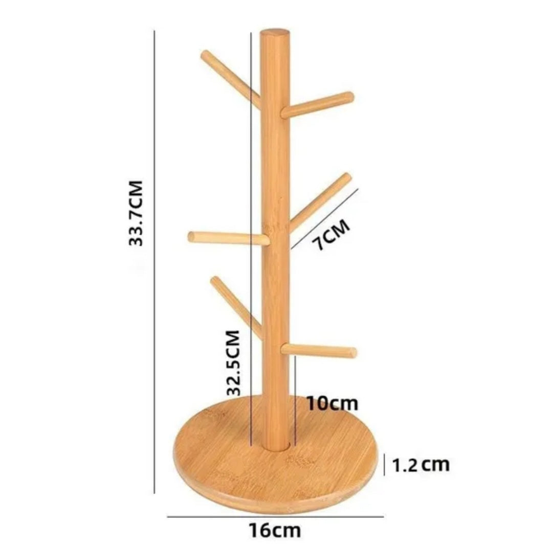 ☕ Wooden Mug Holder Rack ☕