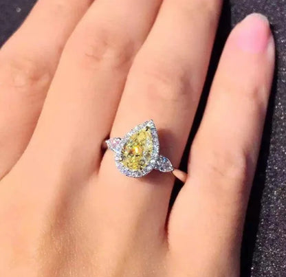 ✨💍 Luxury 925 Sterling Silver Topasz Sapphire Ring 💍✨