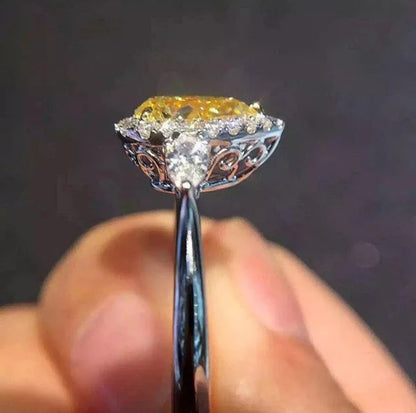 ✨💍 Luxury 925 Sterling Silver Topasz Sapphire Ring 💍✨