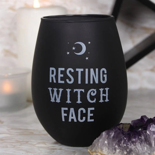 🖤🍷 Stemless Wine Glass – “Resting Witch Face” 🍷🖤