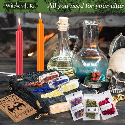 🔮✨ Amazing 90-Piece Witchcraft Starter Kit – Spells, Crystals & Candles ✨🔮