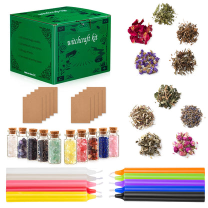 🔮✨ Amazing 90-Piece Witchcraft Starter Kit – Spells, Crystals & Candles ✨🔮