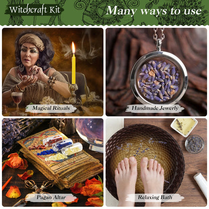 🔮✨ Amazing 90-Piece Witchcraft Starter Kit – Spells, Crystals & Candles ✨🔮