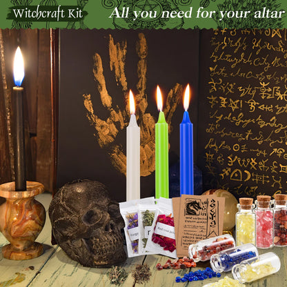 🔮✨ Amazing 90-Piece Witchcraft Starter Kit – Spells, Crystals & Candles ✨🔮