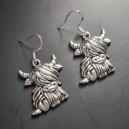 🐮 Highland Cow Drop Earrings 🐮