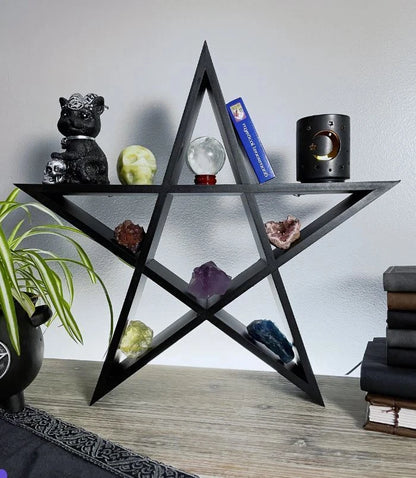 🌟 Pentagram Shelf – Modern Gothic Décor 🌟