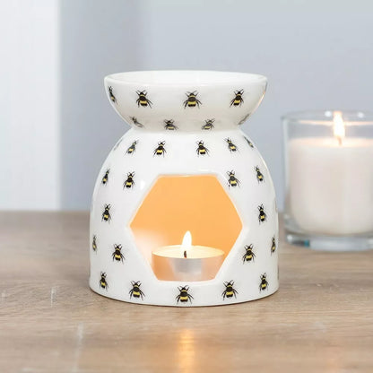 🐝 Bee Print Ceramic Oil/Wax Burner 🐝
