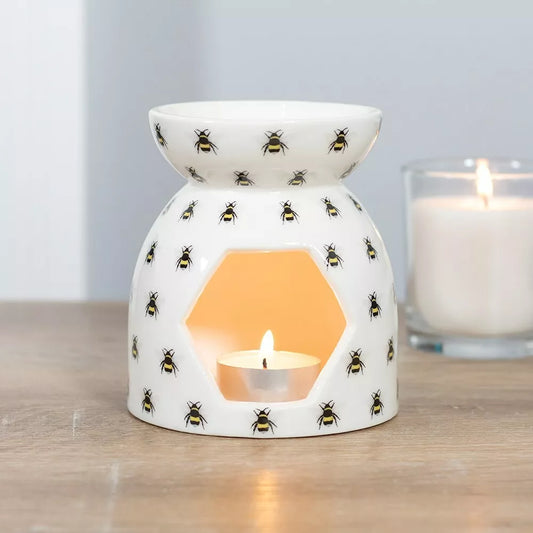 🐝 Bee Print Ceramic Oil/Wax Burner 🐝