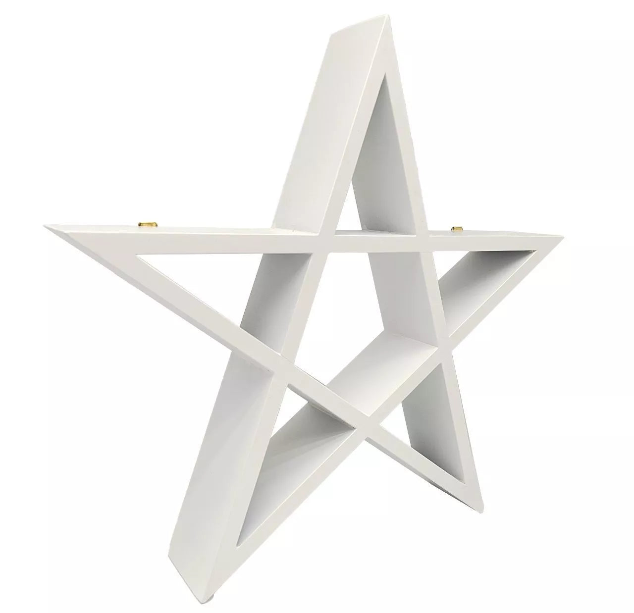 🌟 White Pink or Blue Pentagram Shelf – Modern Gothic Décor 🌟