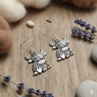 🐮 Highland Cow Drop Earrings 🐮