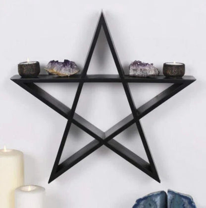 🌟 Pentagram Shelf – Modern Gothic Décor 🌟