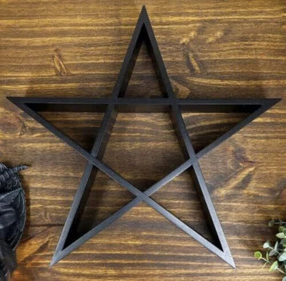 🌟 Pentagram Shelf – Modern Gothic Décor 🌟
