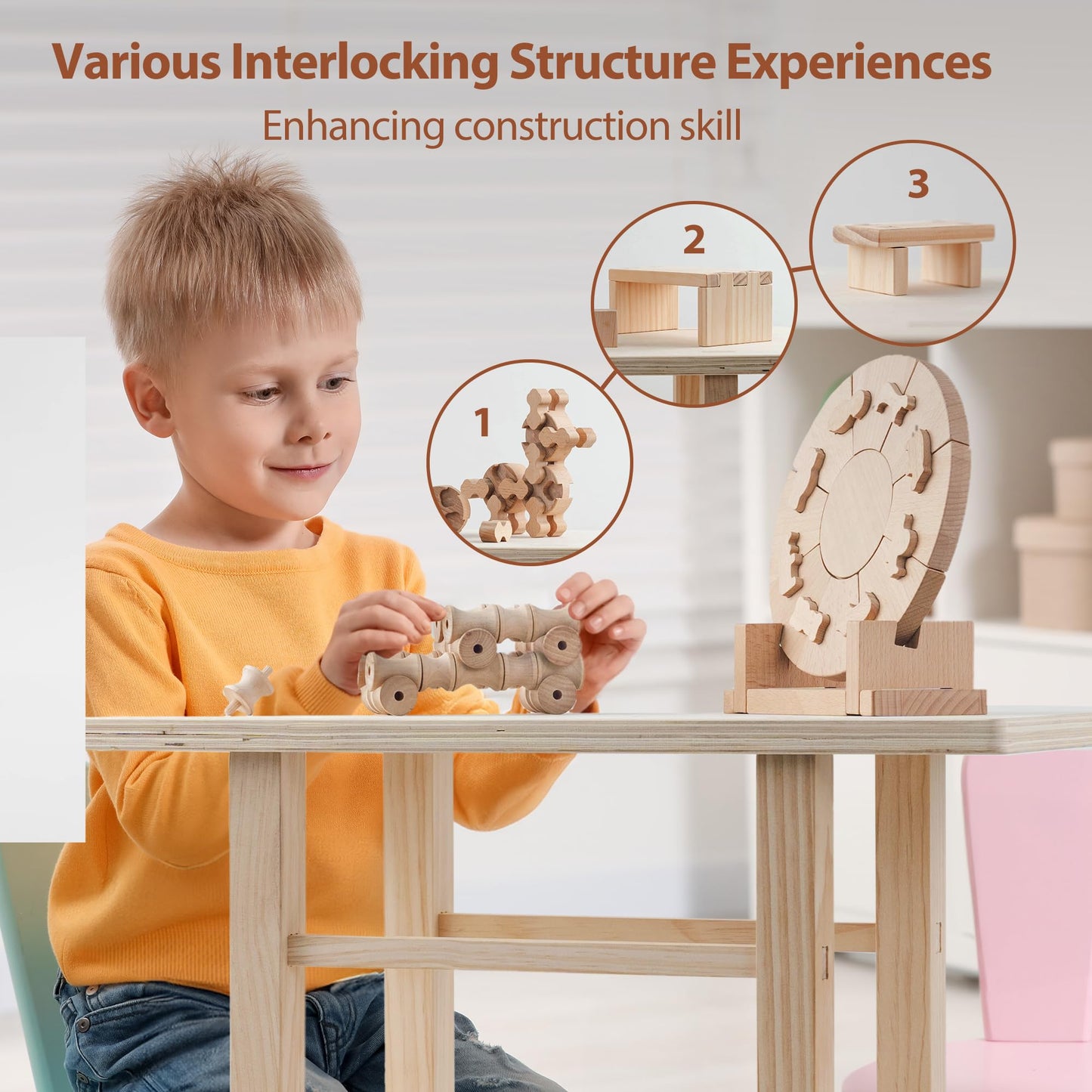 🛠️ 5-in-1 Kids Wooden Tool Bench Set  Montessori Toy 🛠️